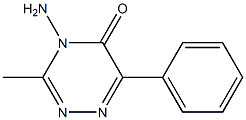 4-氨基-3-甲基-6-苯基-1,2,4-三嗪-5(4H)-酮, , 结构式
