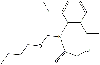 N-(丁氧基甲基)-N-(2,6-二乙基苯基)氯乙酰胺,,结构式