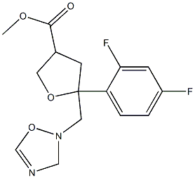 Methyl 5-(2,4-difluorophenyl)tetrahydro-2-oxa-5-(1hydro-1,2,4-triazol-1-ylmethyl)-3-furancarboxylate Structure