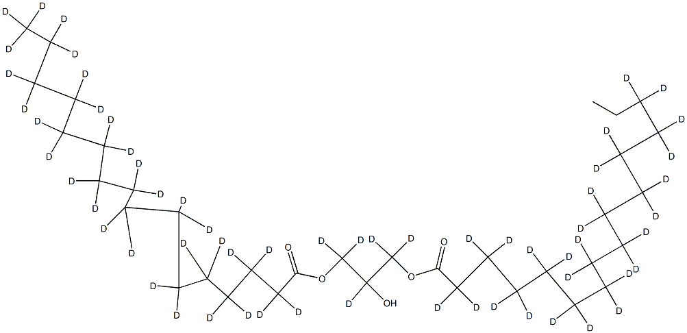 1,3-Dipalmitin-D62 Structure