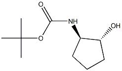 Trans-(2-Hydroxycyclopentyl)-carbamic acid tert-butyl ester Structure