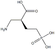 (2S)-2-Amino-methyl-4-phosphonobutanoicacid Struktur