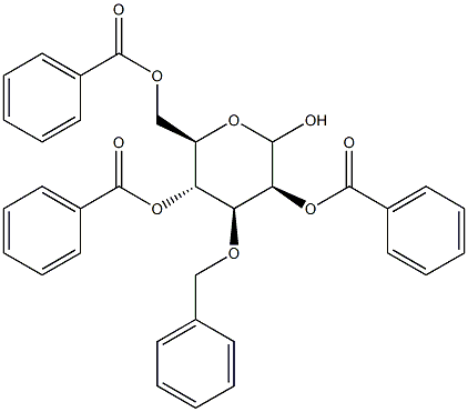 2,4,6-Tri-O-benzoyl-3-O-benzyl-D-mannopyranose Structure