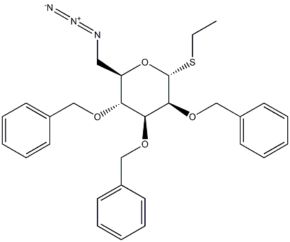 Ethyl6-azido-2,3,4-tri-O-benzyl-6-deoxy-a-D-thiomannopyranoside Structure