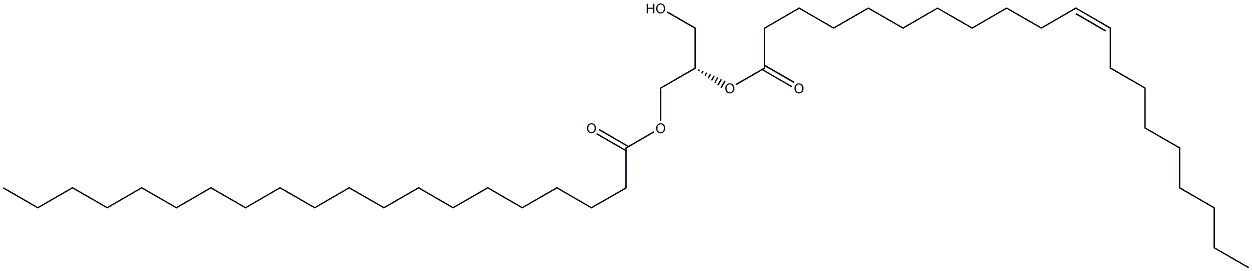 1-eicosanoyl-2-(11Z-eicosenoyl)-sn-glycerol 结构式