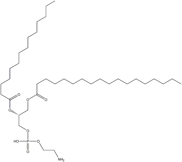 1-octadecanoyl-2-tetradecanoyl-sn-glycero-3-phosphoethanolamine Structure