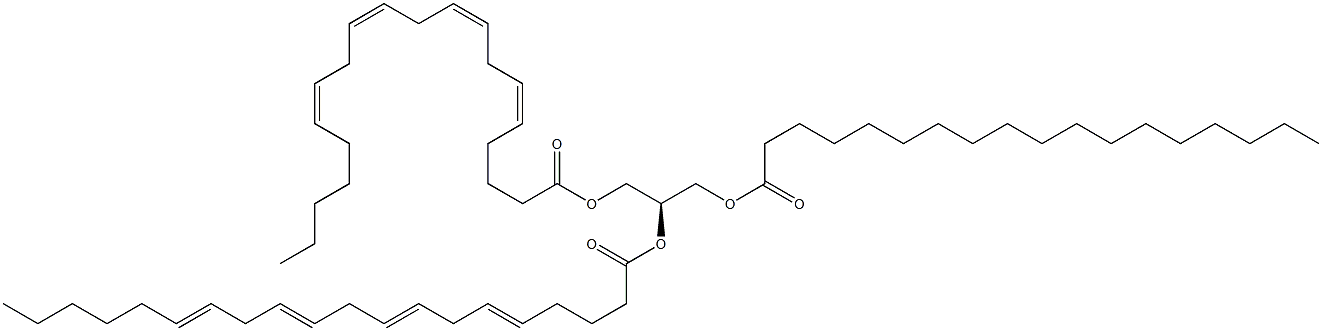 1-octadecanoyl-2,3-di-(5Z,8Z,11Z,14Z-eicosatetraenoyl)-sn-glycerol Structure