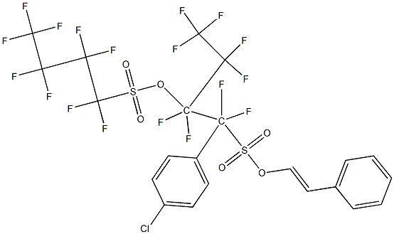 (E)-1-(4-Chlorophenyl)-2-([(1,1,2,2,3,3,4,4,4-nonafluorobutyl)sulfonyl ]oxy)-2-phenylethenyl 1,1,2,2,3,3,4,4,4-nonafluoro-1-butanesulfonate Structure