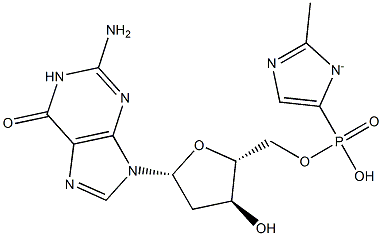 deoxyguanosine 5'-phosphoro-2-methylimidazolide 结构式