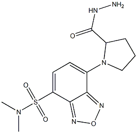 4-(2-carbazoylpyrrolidin-1-yl)-7-(N,N-dimethylaminosulfonyl)-2,1,3-benzoxadiazole Struktur