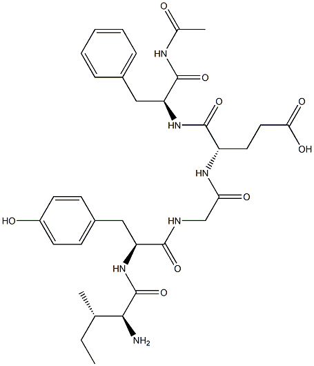 acetyl-isoleucyl-tyrosyl-glycyl-glutamyl-phenylalaninamide 结构式