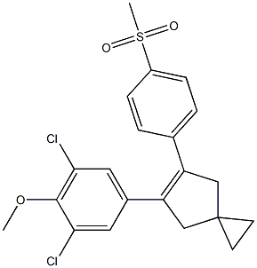 5-(3,5-dichloro-4-methoxyphenyl)-6-(4-(methylsulfonyl)phenyl)spiro(2.4)hept-5-ene