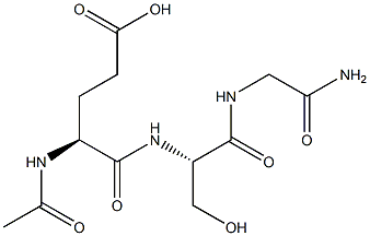 N-acetylglutamyl-seryl-glycinamide Structure