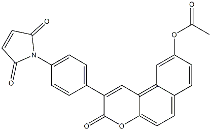 9-acetoxy-2-(4-(2,5-dihydro-2,5-dioxo-1H-pyrrol-1-yl)phenyl)-3-oxo-3H-naphtho(2,1-b)pyran