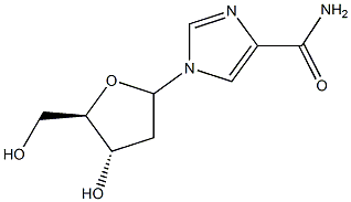 1-(2-deoxyribofuranosyl)imidazole-4-carboxamide Struktur