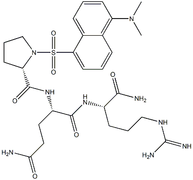 dansyl-prolyl-glutaminyl-argininamide Structure