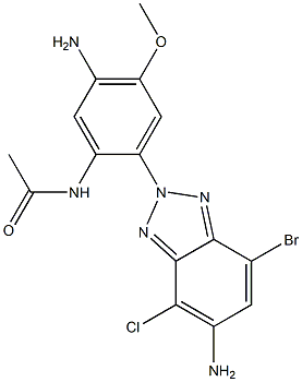 2-(2-(acetylamino)-4-amino-5-methoxyphenyl)-5-amino-7-bromo-4-chloro-2H-benzotriazole