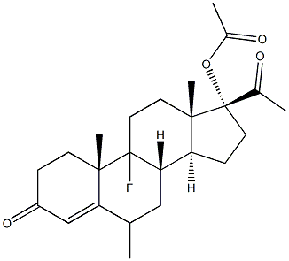 17-acetoxy-9-fluoro-6-methylprogesterone
