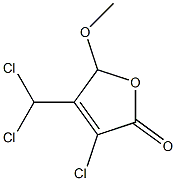 3-クロロ-4-ジクロロメチル-5-メトキシ-2(5H)-フラノン 化学構造式