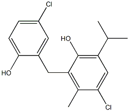 2,2'-DIHYDROXY-3-ISOPROPYL-5,5'-DICHLORO-6-METHYLDIPHENYLMETHANE Struktur