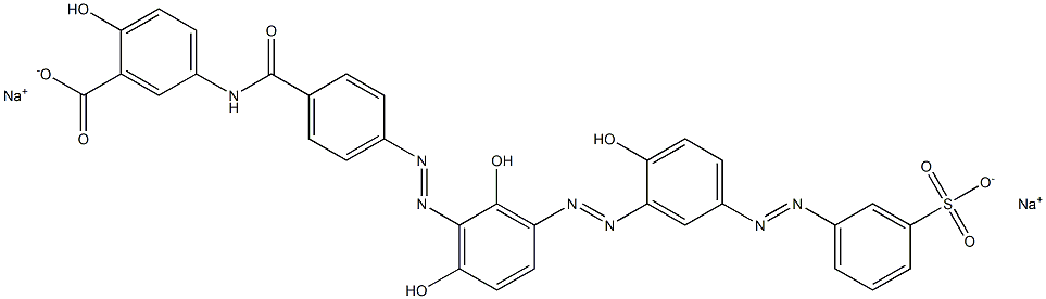 Benzoic acid, 5-[[4-[[2,6-dihydroxy-3-[[2-hydroxy-5-[(3-sulfophenyl)azo] phenyl]azo]phenyl]azo]benzoyl]amino]-2-hydroxy-, disodium salt