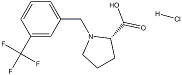 (R)-alpha-(3-trifluoromethyl-benzyl)-proline hydrochloride Struktur