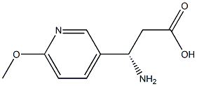 (S)-3-Amino-3-(6-methoxy-3-pyridyl)-propanoic acid Struktur