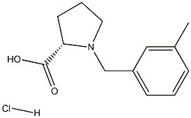 (S)-alpha-(3-methyl-benzyl)-proline hydrochloride Struktur