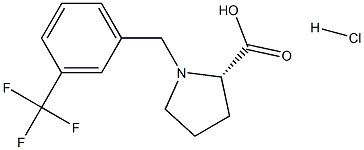 (S)-alpha-(3-trifluoromethyl-benzyl)-proline hydrochloride Struktur