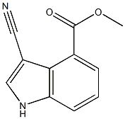 3-cyano-1H-Indole-4-carboxylic acid methyl ester Struktur
