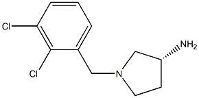 (3R)-1-(2,3-dichlorobenzyl)pyrrolidin-3-amine Struktur