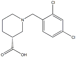 (3R)-1-(2,4-dichlorobenzyl)piperidine-3-carboxylic acid Struktur
