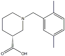 (3R)-1-(2,5-dimethylbenzyl)piperidine-3-carboxylic acid Structure