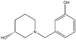 (3R)-1-(3-hydroxybenzyl)piperidin-3-ol Struktur