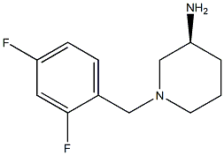 (3S)-1-(2,4-difluorobenzyl)piperidin-3-amine Struktur