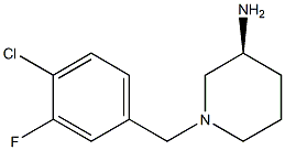 (3S)-1-(4-chloro-3-fluorobenzyl)piperidin-3-amine Structure