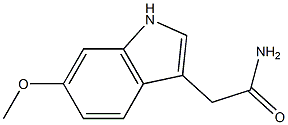 6-メトキシ-1H-インドール-3-アセトアミド 化学構造式