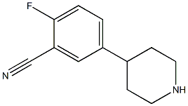 2-fluoro-5-piperidin-4-ylbenzonitrile Structure