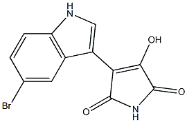 3-(5-bromo-1H-indol-3-yl)-4-hydroxy-1H-pyrrole-2,5-dione 结构式