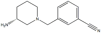 3-{[(3R)-3-aminopiperidin-1-yl]methyl}benzonitrile Structure