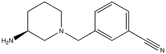 3-{[(3S)-3-aminopiperidin-1-yl]methyl}benzonitrile Struktur