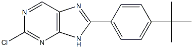 8-(4-tert-butylphenyl)-2-chloro-9H-purine Struktur