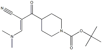 tert-butyl 4-[(2E)-2-cyano-3-(dimethylamino)prop-2-enoyl]piperidine-1-carboxylate Structure