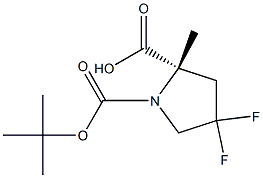 (S)-4,4-DIFLUORO-PYRROLIDINE-1,2-DICARBOXYLIC ACID 1-TERT-BUTYL 2-METHYL ESTER Struktur