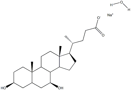URSODEOXYCHOLIC ACID SODIUM SALT HYDRATE 化学構造式