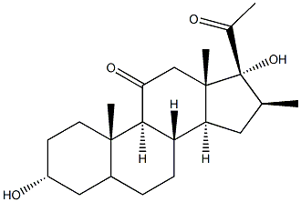 3A,17A-DIHYDROXY-16B-METHYLPREGNANE-11,20-DIONE Struktur