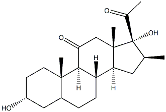 3A,17A-DIHYDROXY-16B-METHYLPREGNANE-11,20-DIONE,,结构式