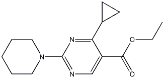 ETHYL 4-CYCLOPROPYL-2-(PIPERIDIN-1-YL)PYRIMIDINE-5-CARBOXYLATE Structure