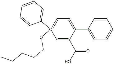 4 -PENTYLOXY-1,1 :4 1 TERPHENYL CARBOXYLIC ACID 化学構造式