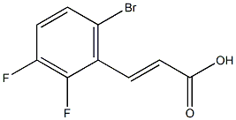 6-BROMO-2,3-DIFLUOROCINNAMIC ACID 结构式
